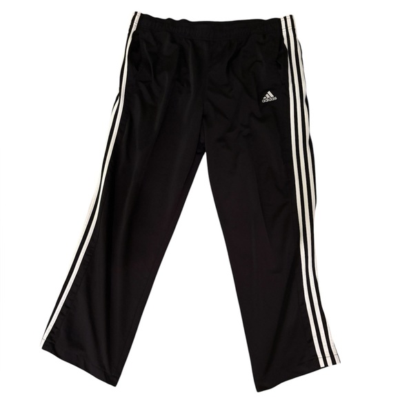 Adidas Mens Black with White Stripe Classic Track Pants Size XL - Picture 2 of 4